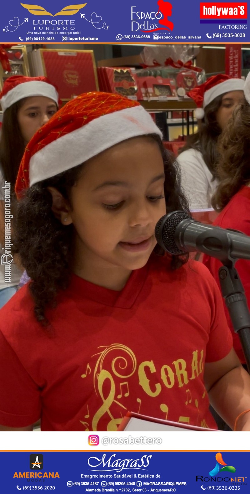 3ª Edição Cantada de Natal Redenção Chocolateria Lugano em Ariquemes Rondônia