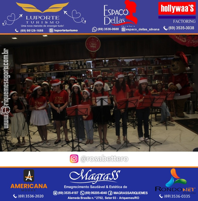 3ª Edição Cantada de Natal Redenção Chocolateria Lugano em Ariquemes Rondônia