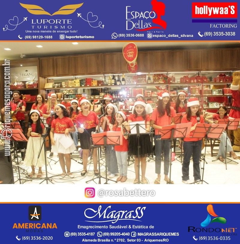 3ª Edição Cantada de Natal Redenção Chocolateria Lugano em Ariquemes Rondônia