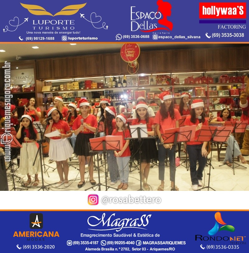 3ª Edição Cantada de Natal Redenção Chocolateria Lugano em Ariquemes Rondônia