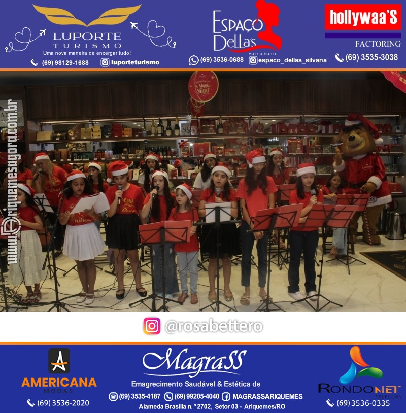 3ª Edição Cantada de Natal Redenção Chocolateria Lugano em Ariquemes Rondônia