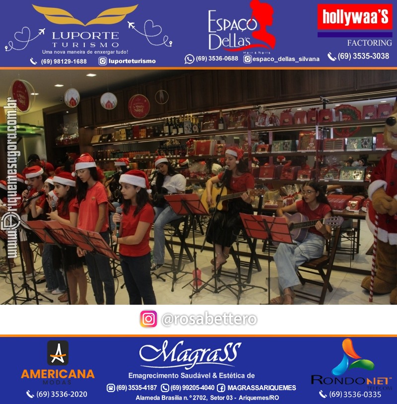 3ª Edição Cantada de Natal Redenção Chocolateria Lugano em Ariquemes Rondônia