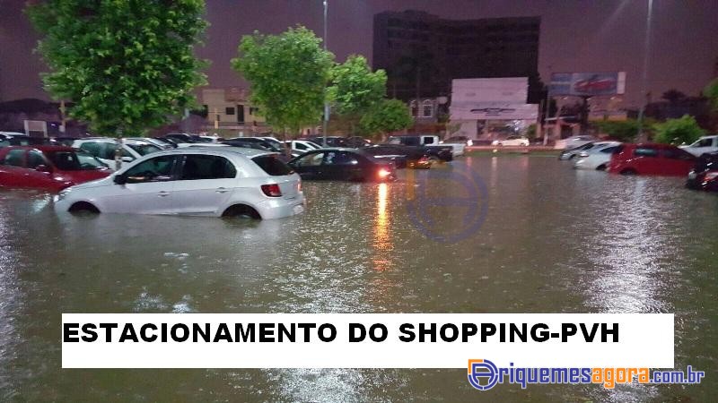 TEMPORAL - Porto Velho Shopping fica alagado com forte chuva