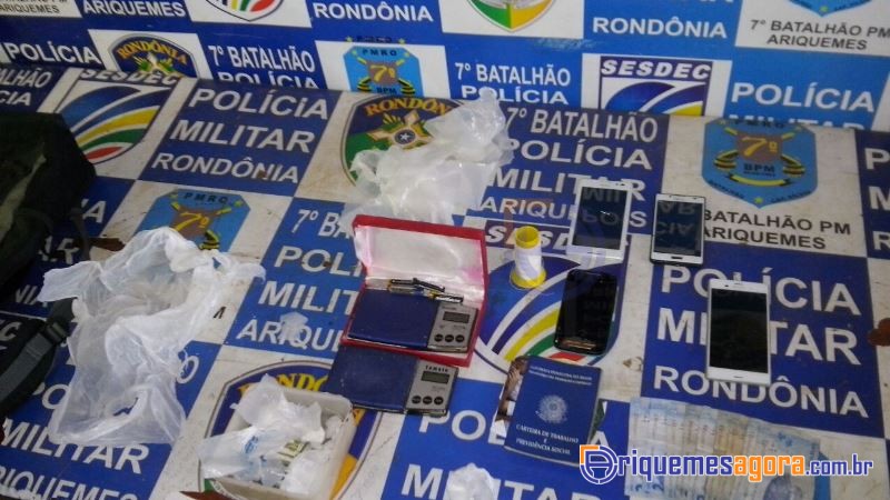 Após localizar motoneta roubada em oficina, PM fecha boca de fumo no Setor 09