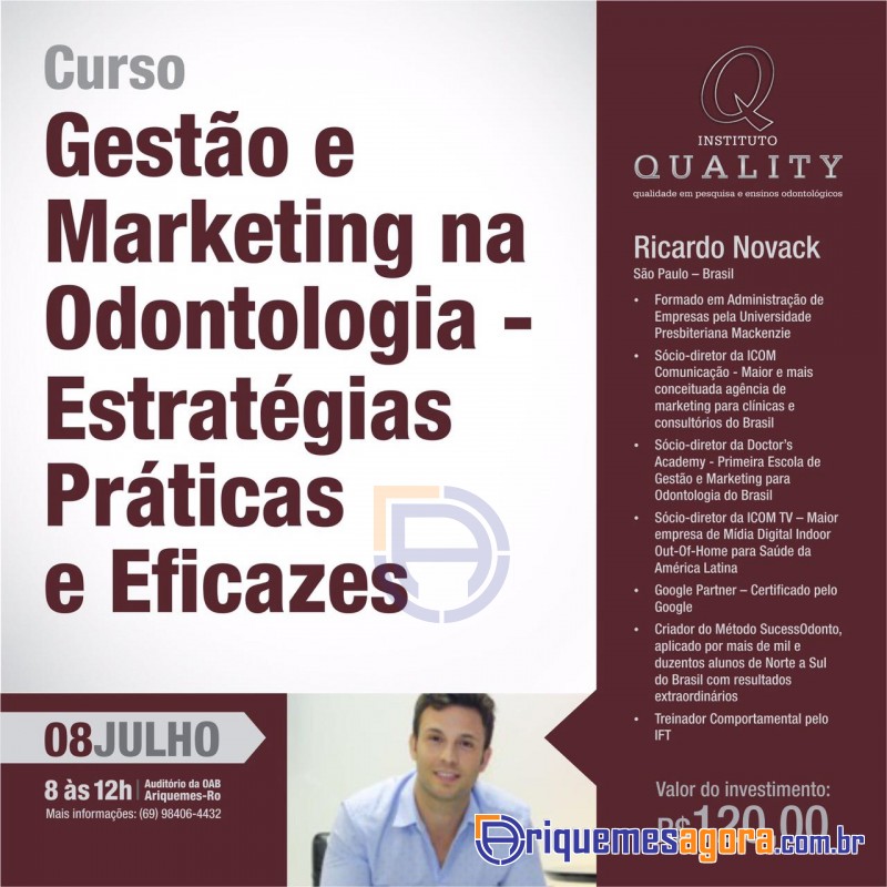 Curso de Gestão e Marketing na Odontologia – Estratégicas práticas e Eficazes – VEJA MAIS