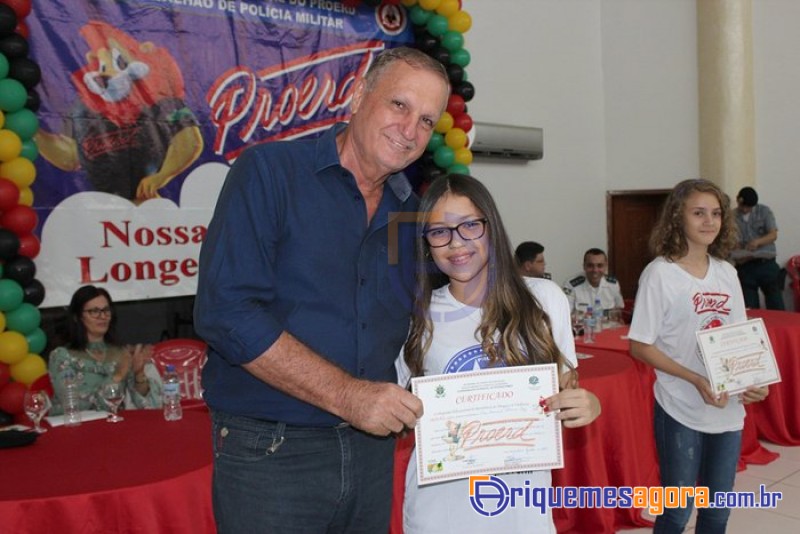 Adelino Follador participa de formatura do Proerd em Ariquemes