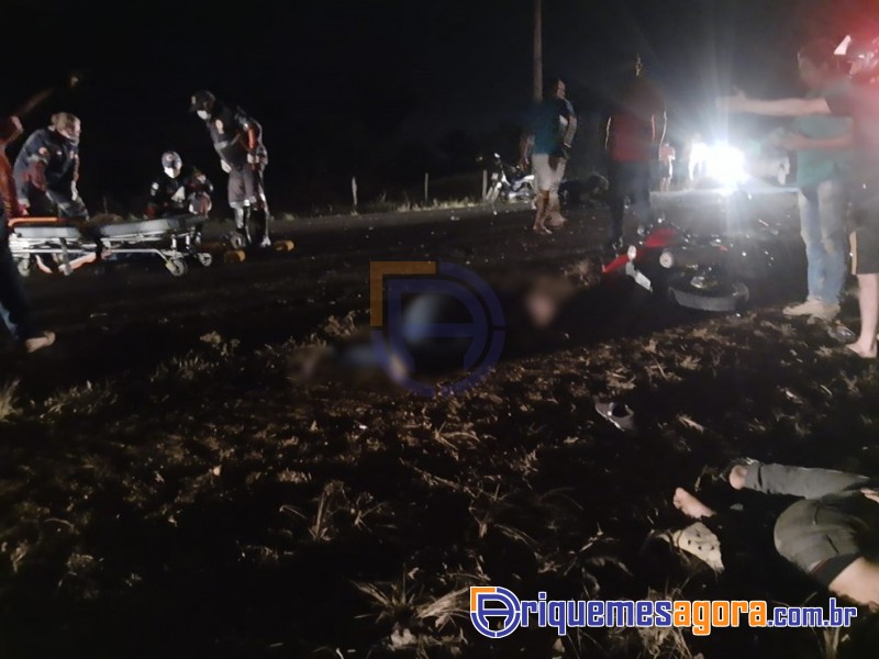 Colisão entre motos e carreta na RO-133 deixa quatro mortos, incluindo um PM e dois adolescentes