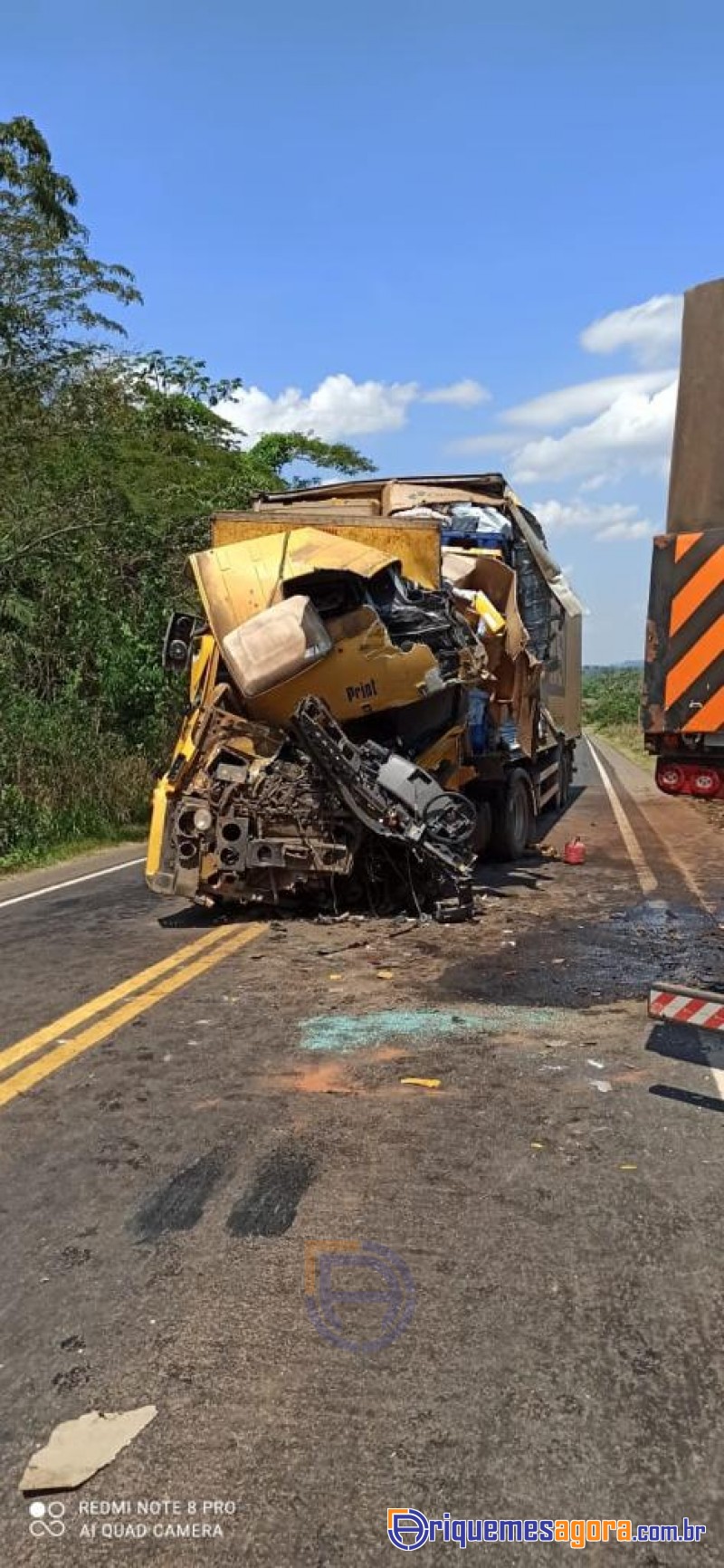 LAMENTÁVEL: Morre motorista dos Correios após grave acidente na BR-364 próximo de Ariquemes