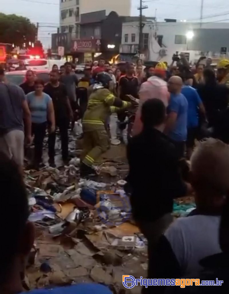 Atualizada! Tragédia em Cacoal; 2º pavimento de loja desaba – Vítima foi identificada-VÍDEO